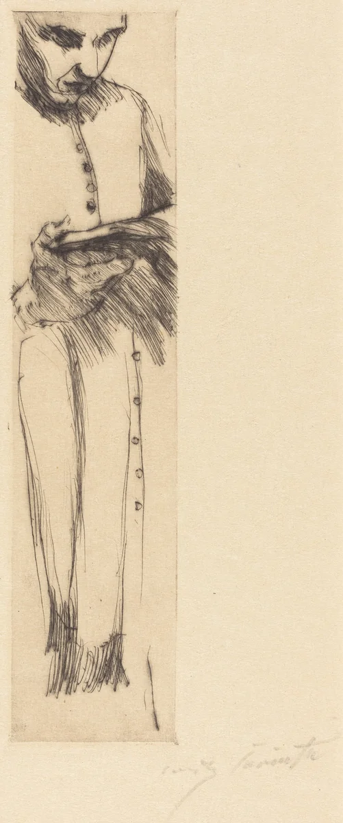 Lesender Mönch (Priest Reading) by Lovis Corinth, print, 1916