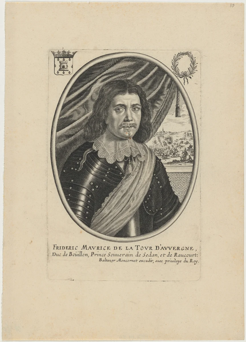 Frederick Maurice de la Tour d'Auveregne, Duc de Bouillon by Balthasar Moncornet, print, 1600-1668