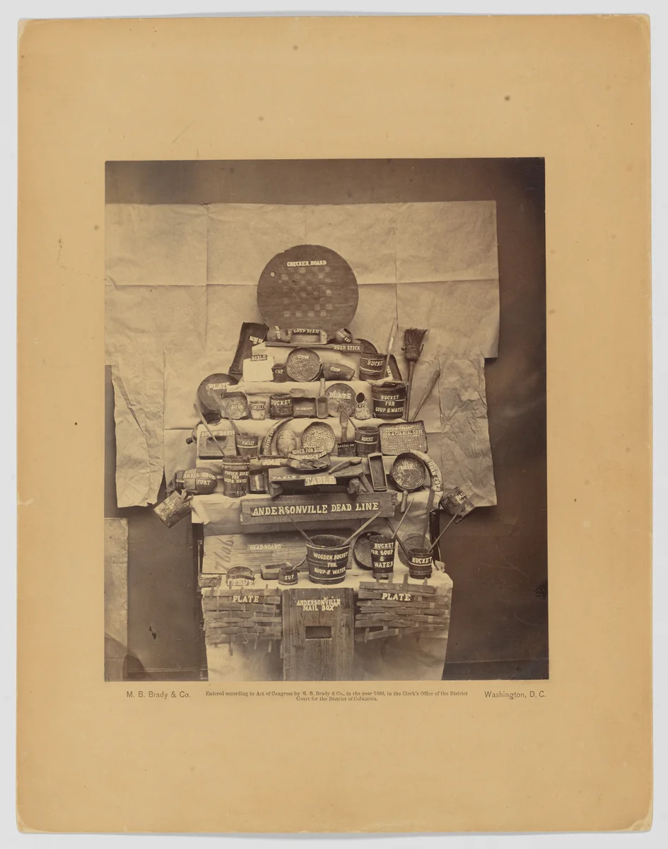 Relics of Andersonville Prison by Brady & Co., photograph, 1866