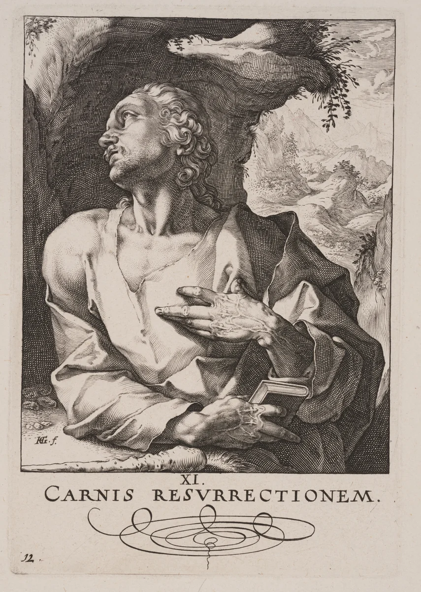 St Jude Thaddeus, from Christ, the Apostles and St Paul with the Creed by Hendrick Goltzius, print, 1589