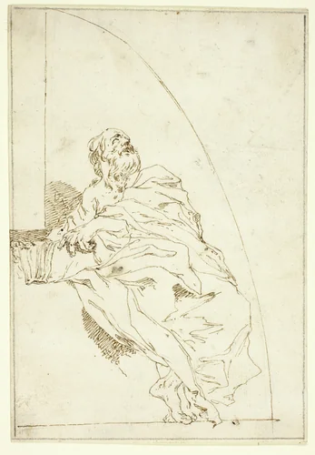 Prophet by Paul Troger, drawing, 1713-1762