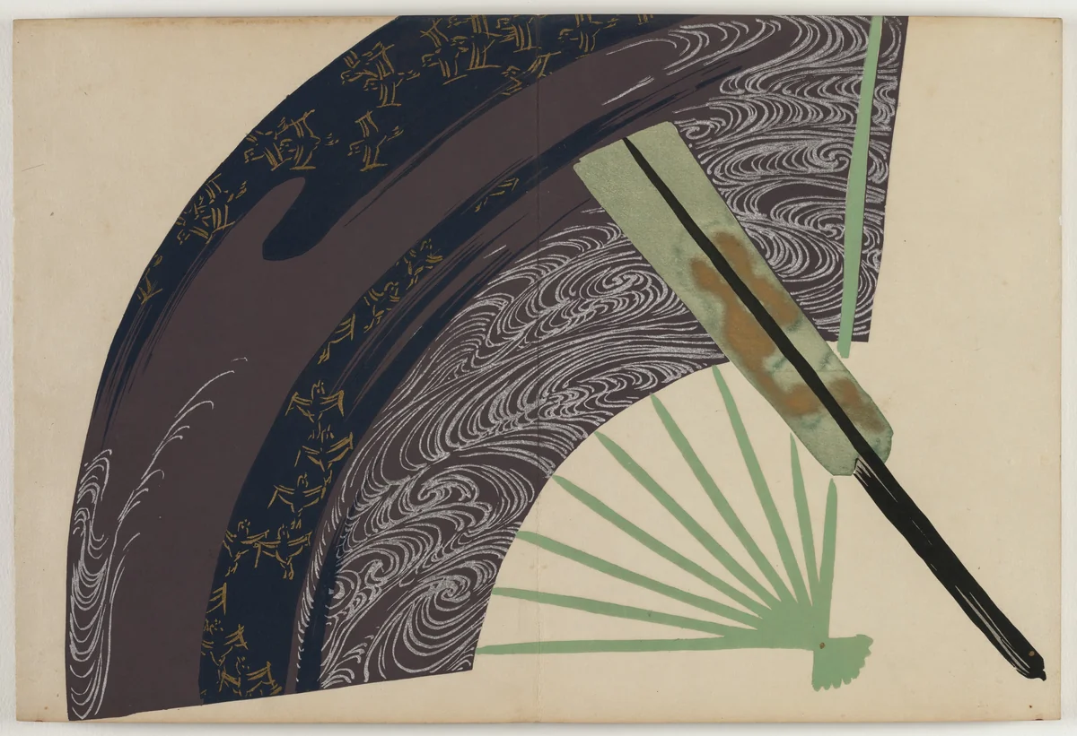 Flowers of a Hundred Worlds (Momoyogusa): Folding Fans (Suehiro) by Kamisaka Sekka, book, 1909-1910