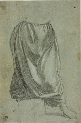 Drapery Sketch by Unknown Artist, drawing, 1580-1620