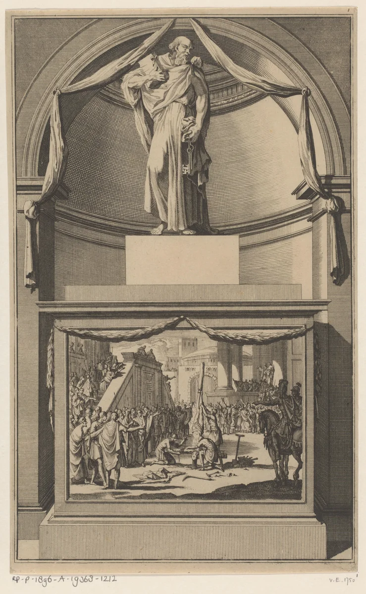 Apostel Petrus by Jan Luyken, print, 1698