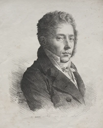 Receuil d'essais lithographiques: Portrait of M. Coupin de La Couperie by Anne-Louis Girodet, book, 1816