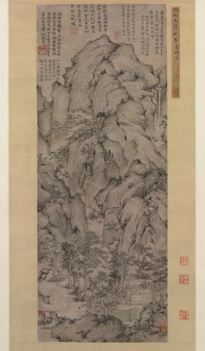 Streams and Mountains by Xu Ben, painting, 1372