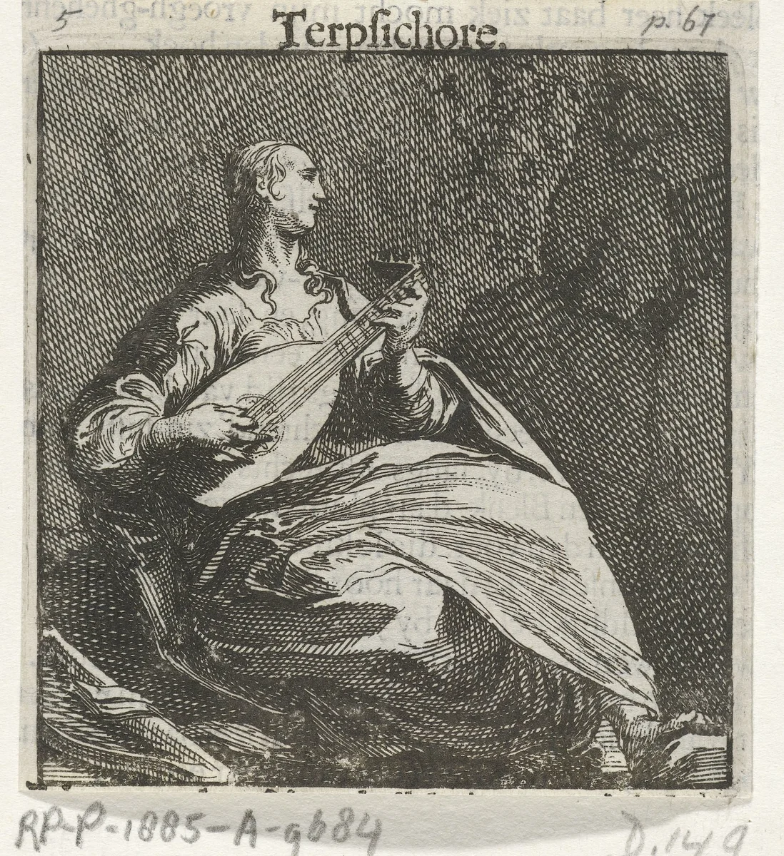 Terpsichore by Pieter Nolpe, print, 1650