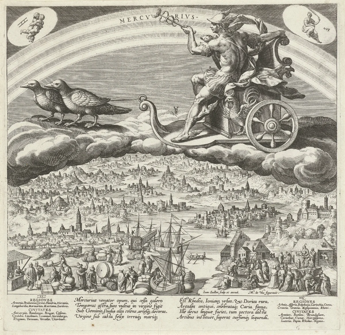 De planeet Mercurius en zijn invloed op de wereld by Unknown, print, 1585