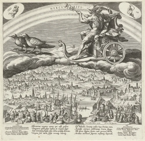 De planeet Mercurius en zijn invloed op de wereld by Unknown, print, 1585