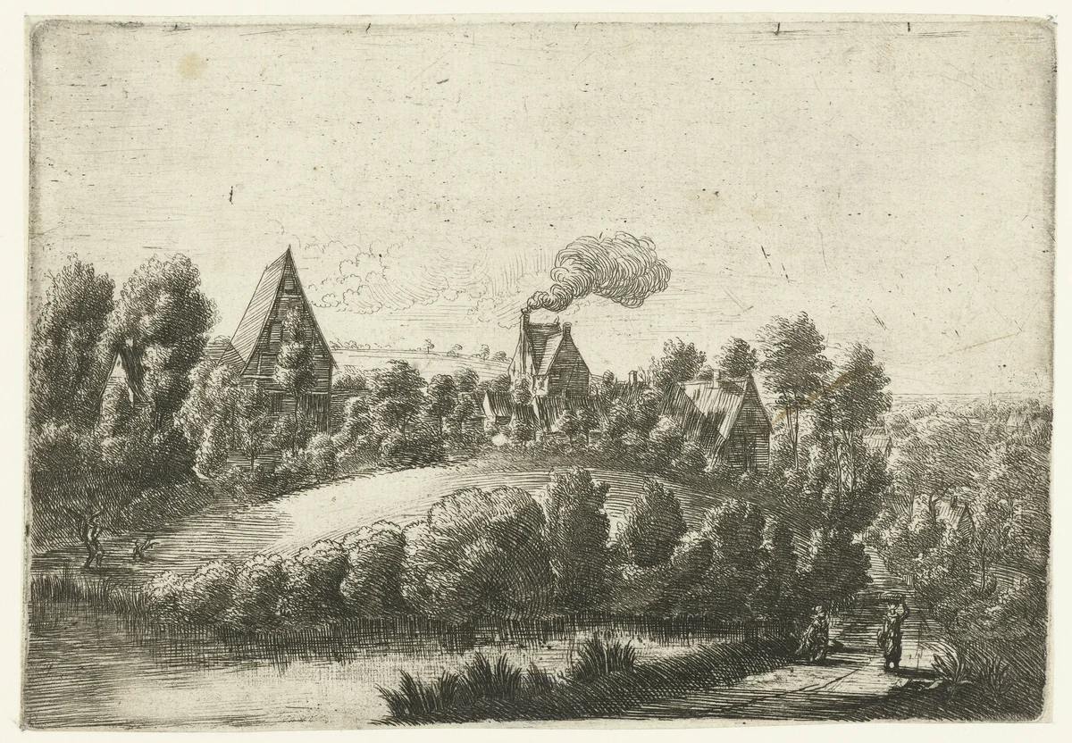 De ronde heuvel by Jean Baptiste Bonnecroy, print, 1644-1676