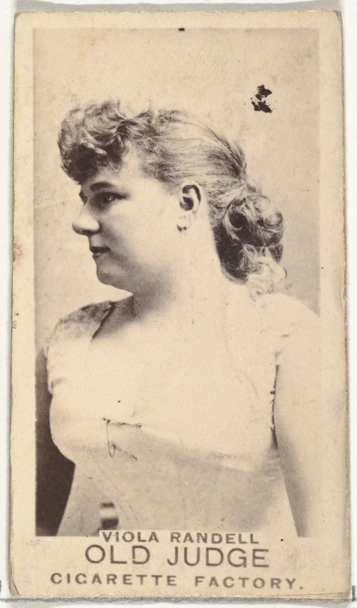 Viola Randell, from the Actors and Actresses series (N171) for Old Judge Cigarettes by Goodwin & Company, photograph, 1886-1890