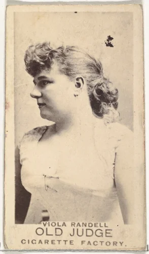 Viola Randell, from the Actors and Actresses series (N171) for Old Judge Cigarettes by Goodwin & Company, photograph, 1886-1890