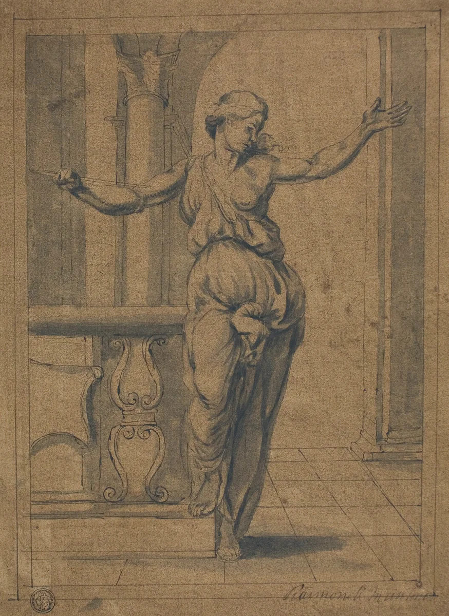 Lucretia by Raffaello Sanzio, drawing, 1600-1699