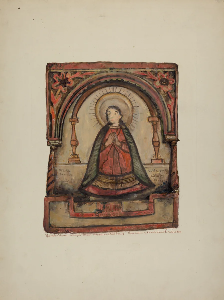 Santos Retablos by Maude Valle, index of american design, 1936