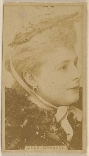 Mlle. Casseve, from the Actors and Actresses series (N45, Type 8) for Virginia Brights Cigarettes by Allen & Ginter, photograph, 1885-1891