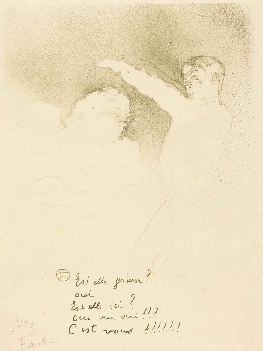 At the Varieties: Mlle. Lender et Brasseur (Aux variétiés: Mlle. Lender et Brasseur) by Henri de Toulouse-Lautrec, print, 1893