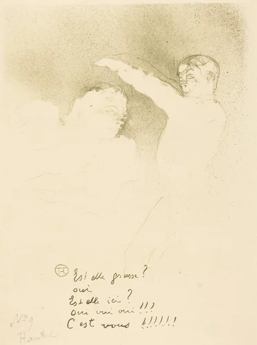 At the Varieties: Mlle. Lender et Brasseur (Aux variétiés: Mlle. Lender et Brasseur) by Henri de Toulouse-Lautrec, print, 1893