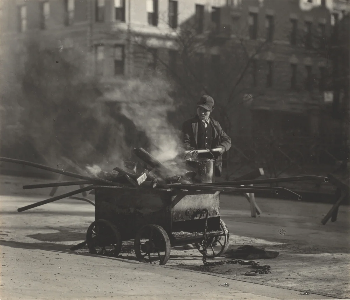 The Street Paver by Alfred Stieglitz, photograph, 1893