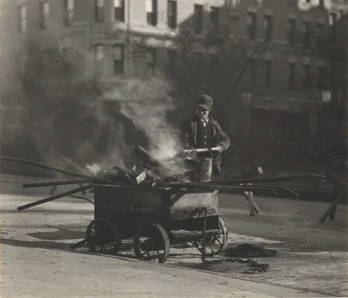 The Street Paver by Alfred Stieglitz, photograph, 1893