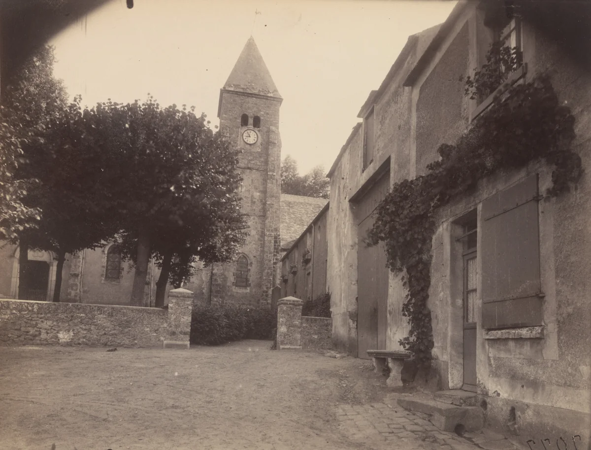 Gif, place de l'église by Eugène Atget, photograph, 1924