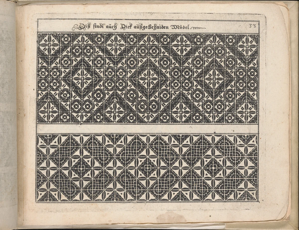 Schön Neues Modelbuch (Page 38 recto) by Johann Sibmacher, book, 1597