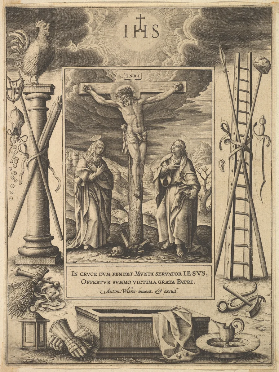 Christ on the Cross by Antonius Wierix, print, 1604