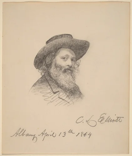 Portrait of the Artist Asa W. Twitchell by Charles Loring Elliott, drawing, 1864