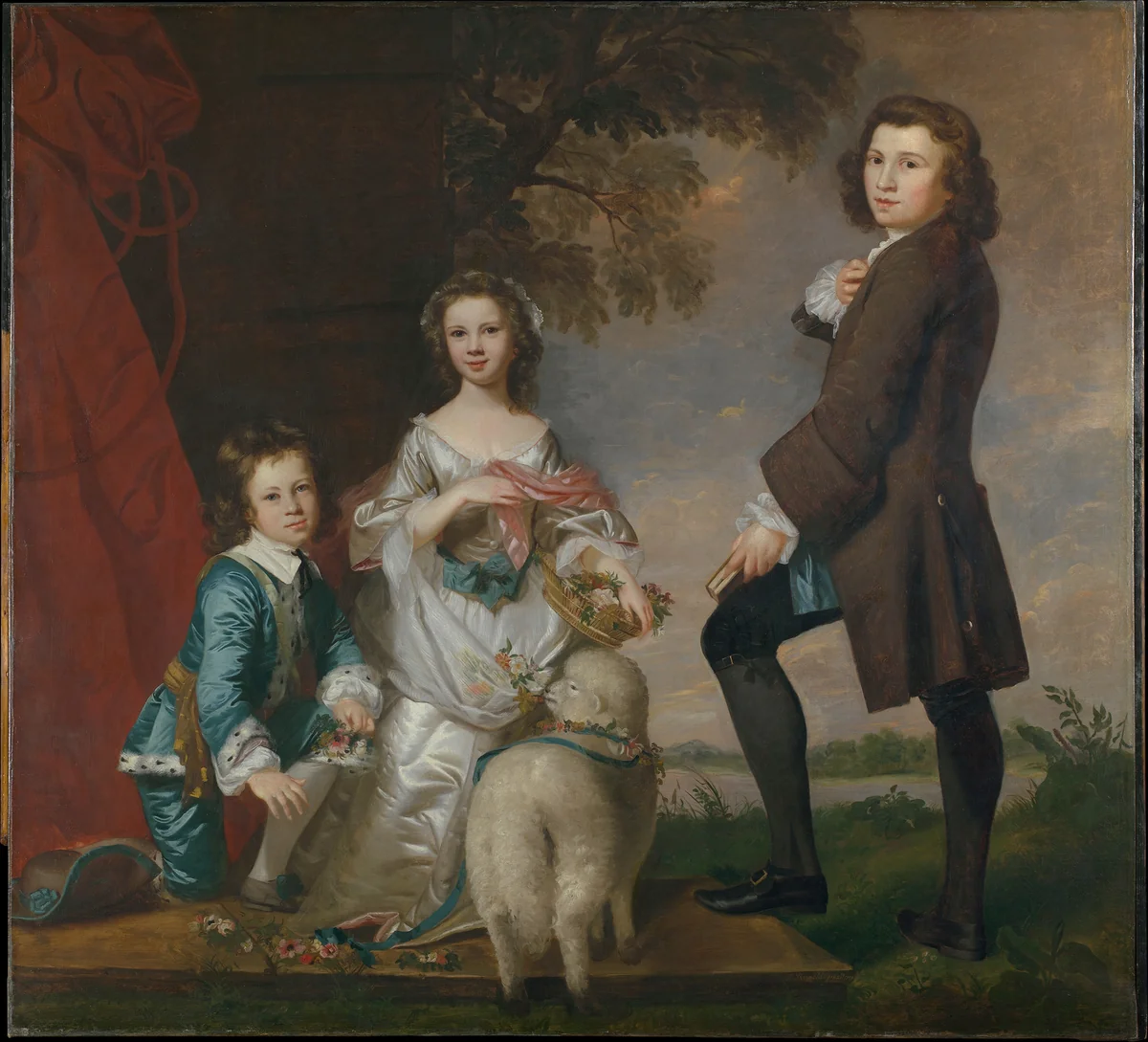 Thomas (1740–1825) and Martha Neate (1741–after 1795) with His Tutor, Thomas Needham by Sir Joshua Reynolds, painting, 1748