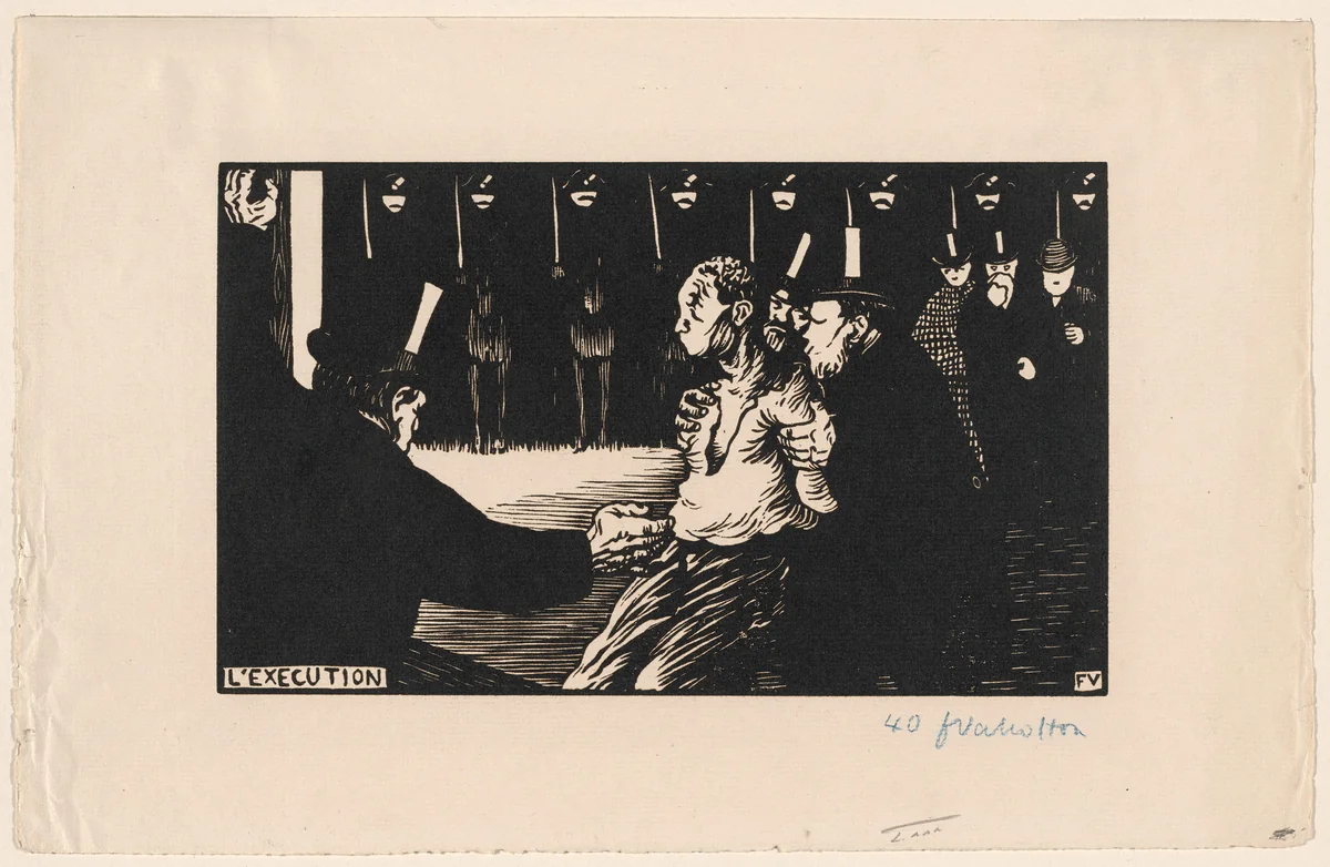 The Execution (L'Exécution) by Félix Vallotton, print, 1894
