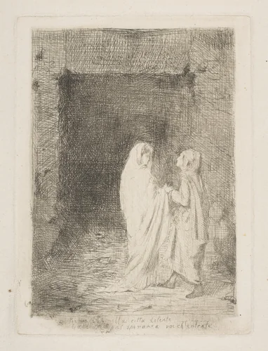 Dante and Virgil by Edgar Degas, print, 1857
