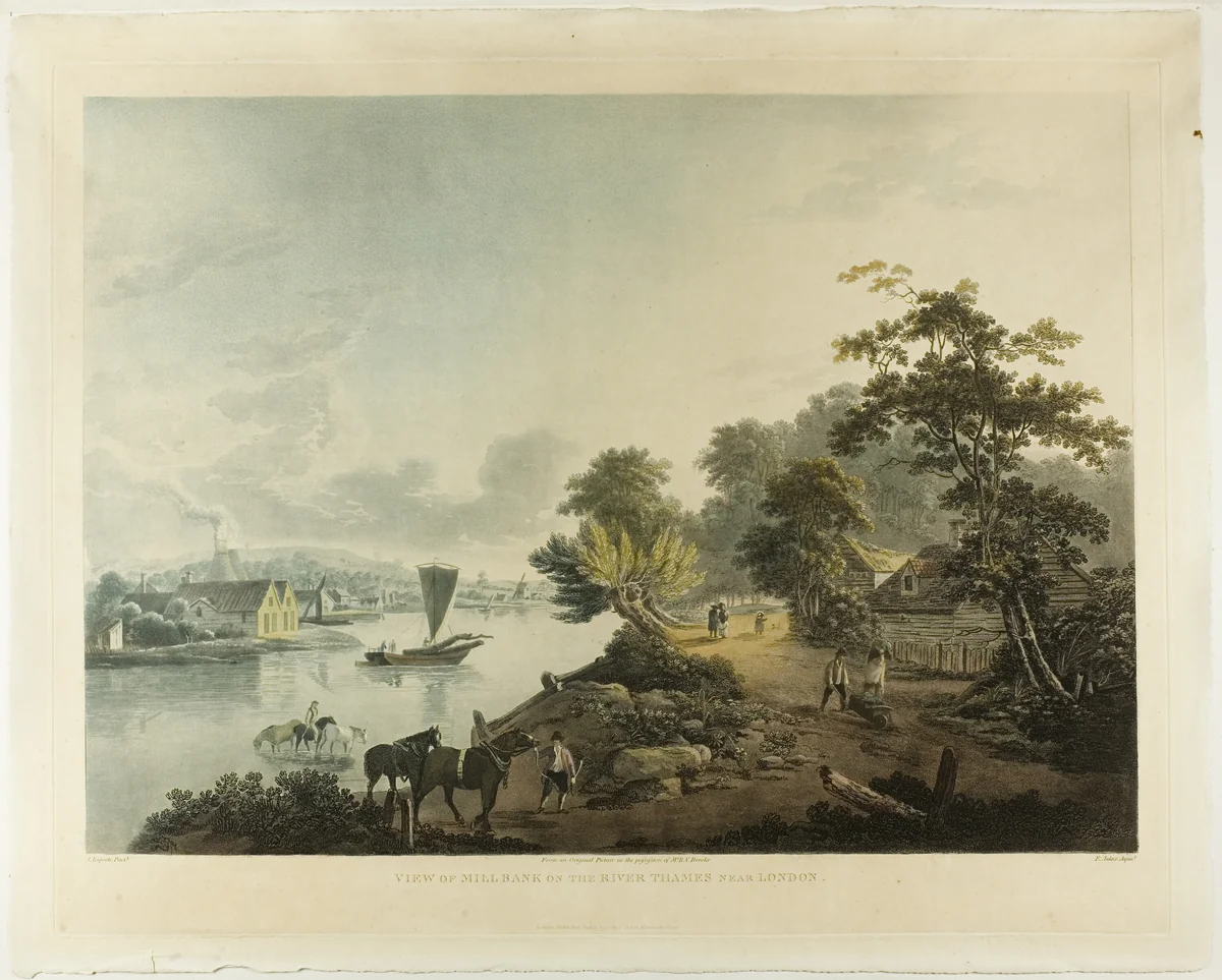 View of Hillbank on the River Thames near London by Francis Jukes
John Laporte, print, 1795