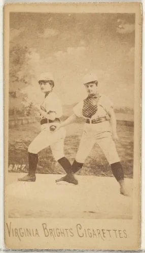 Card 7, from the Girl Baseball Players series (N48, Type 1) for Virginia Brights Cigarettes by Allen & Ginter, photograph, 1886-1888