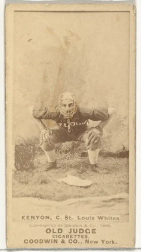 Kenyon, Catcher, St. Louis Whites, from the Old Judge series (N172) for Old Judge Cigarettes by Goodwin & Company, photograph, 1888