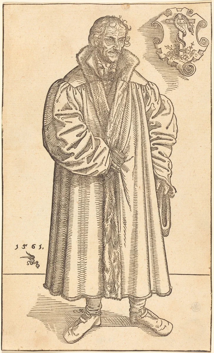 Philip Melanchthon by Lucas Cranach the Younger, print, 1561