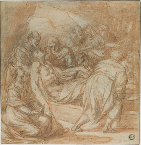 Entombment of Christ by Unknown Artist, drawing, 1580-1599