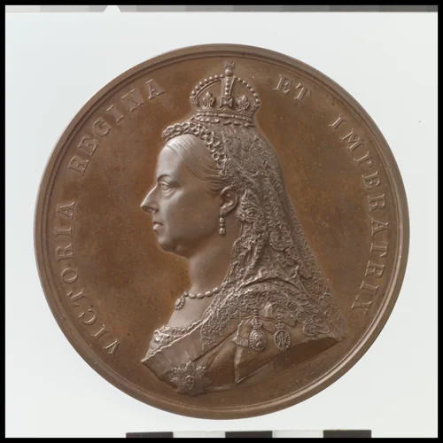 Golden Jubilee Medal of Queen Victoria by Joseph Edgar Boehm, metalwork, 1887