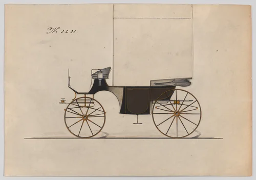 Landaulet # 3231 by Brewster & Co., drawing, 1876