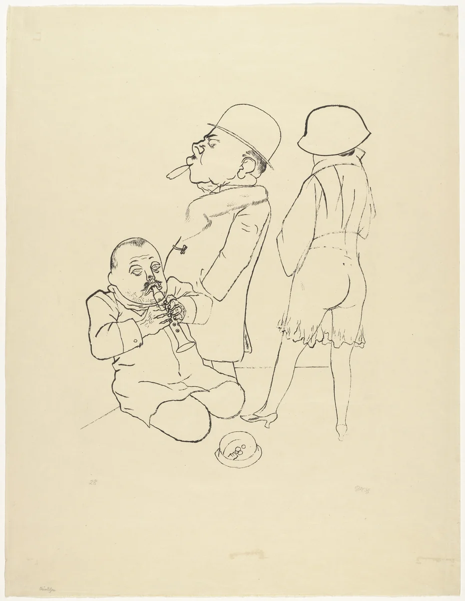 Dissonant Flute (Verstimmte Flöte) by George Grosz, print, 1922