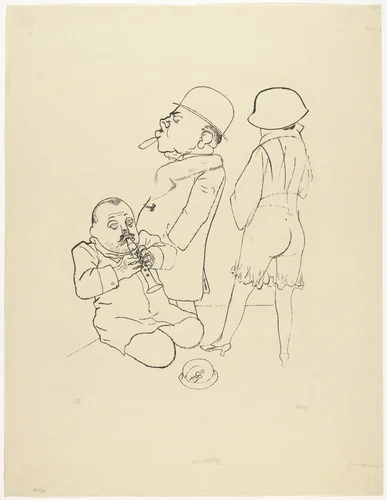 Dissonant Flute (Verstimmte Flöte) by George Grosz, print, 1922