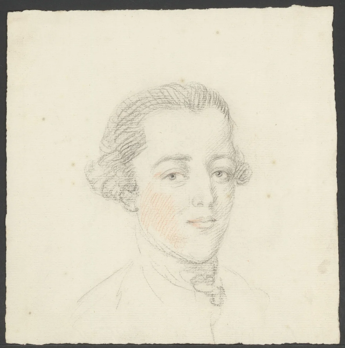 Gezicht van een onbekende man by Jean Bernard, drawing, 1775-1833