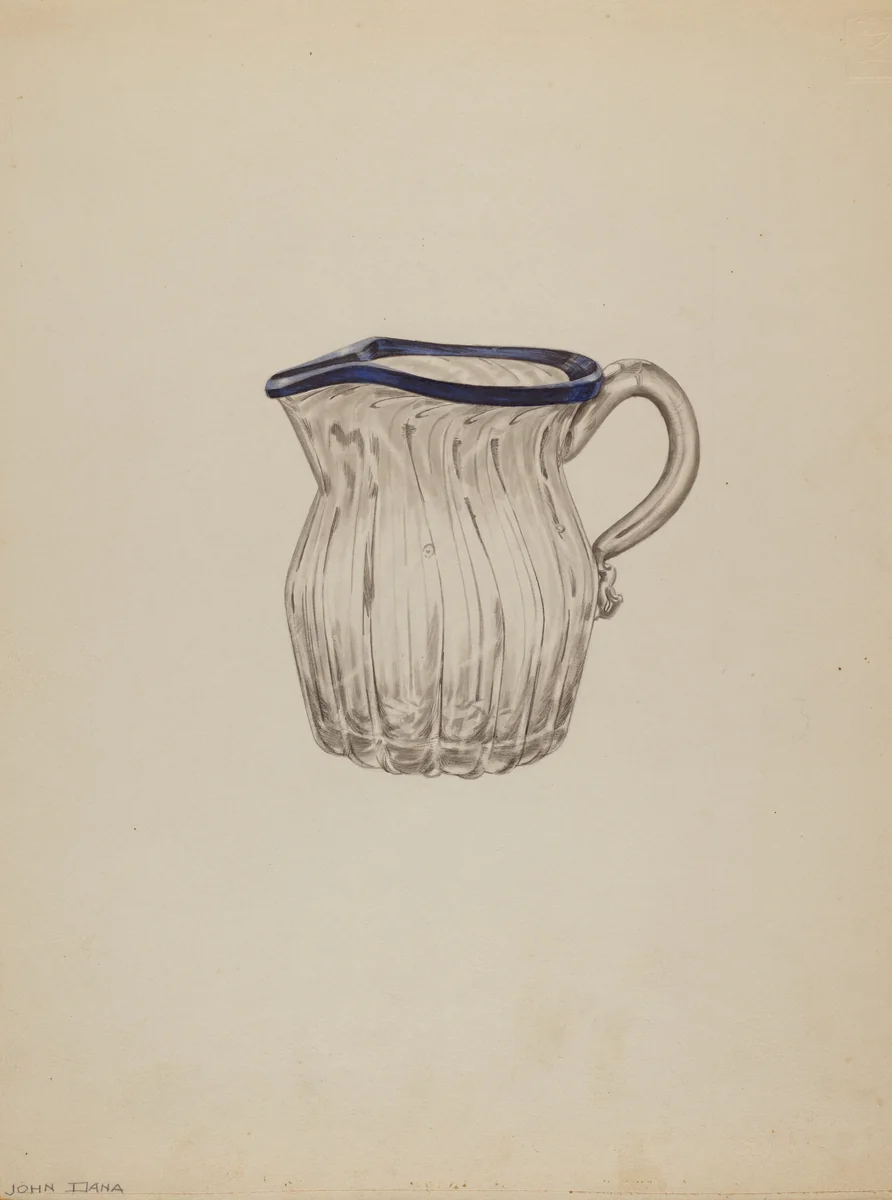 Small Pitcher by John Dana, index of american design, 1938