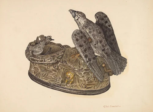 Toy Bank: Eagle by Clarence W. Dawson, index of american design, 1940
