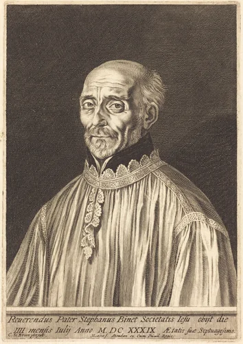 Etienne Binet by Michel Lasne; Charles Le Brun, print, 1590-1667