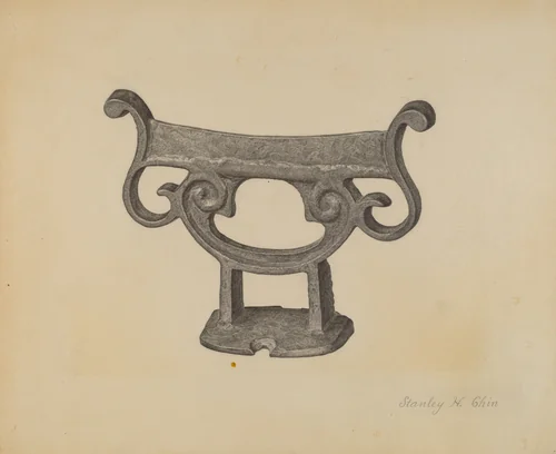 Foot Scraper by Stanley Chin, index of american design, 1941