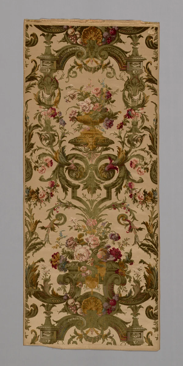 Panel by Mathevon et Bouvard, textile, 1860-1880