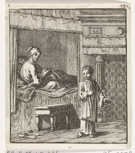Wonderbaarlijke genezing van Jeske Klaes by Jan Luyken, print, 1709