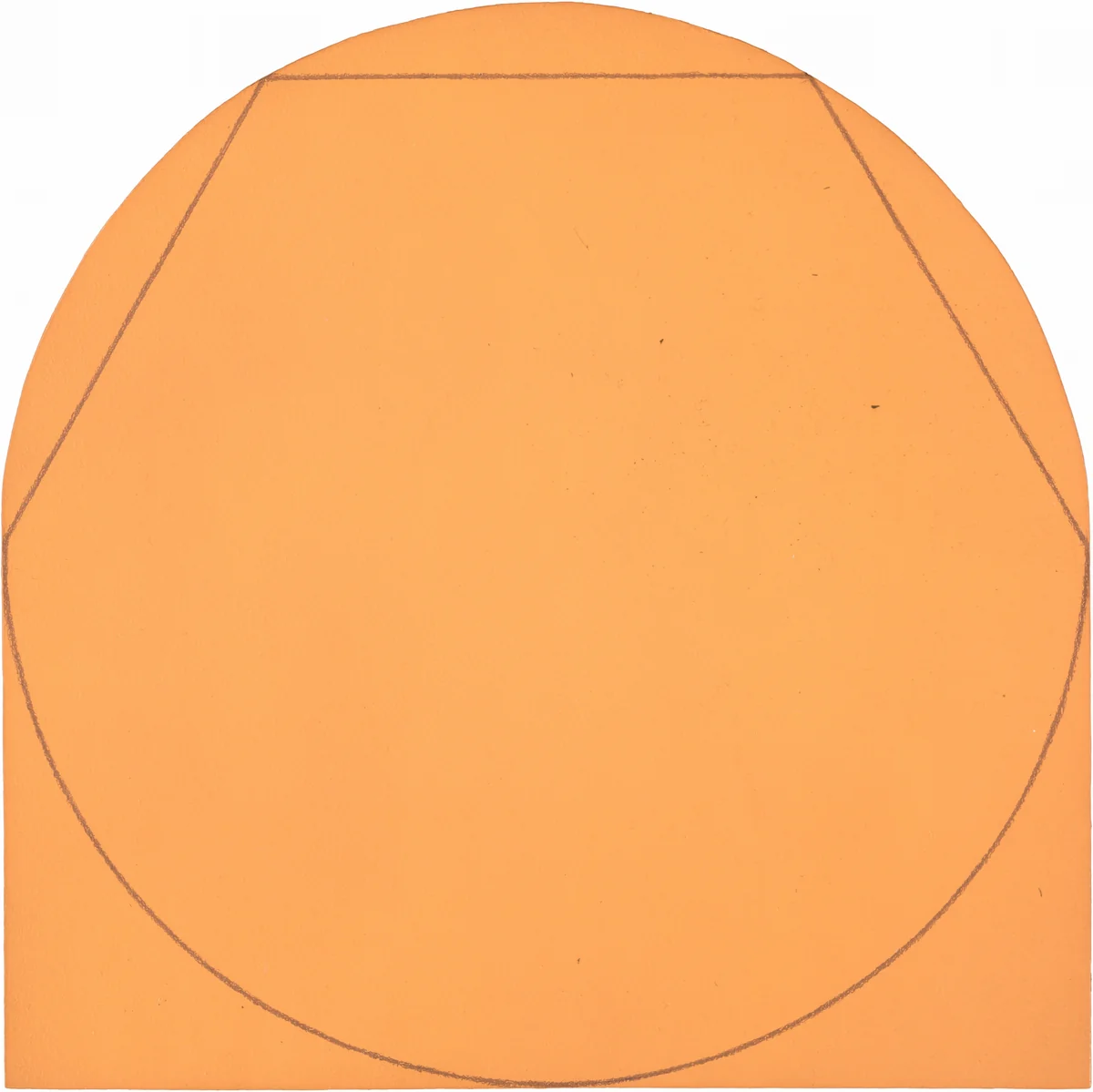 Model for Painting: Circle in and out of a Polygon II by Robert Mangold, painting, 1973