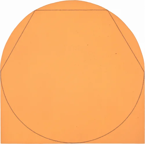 Model for Painting: Circle in and out of a Polygon II by Robert Mangold, painting, 1973