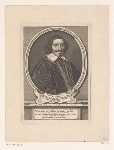 Portret van Pierre Séguier by Étienne Desrochers, print, 1726