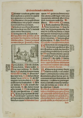 Leaf from Pontificale Romanum, plate 91 from Woodcuts from Books of the XVI Century by Unknown Artist, print, 1572